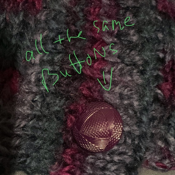 HANDKNITTED button up CARDIGAN ,, - Picture 9 of 12